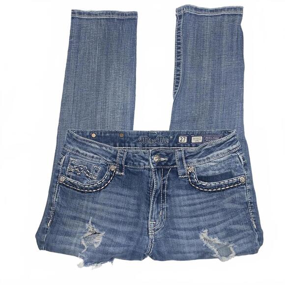 Y2k Miss Me Low Rise Capri Distressed Jeans Size 27 in Boyfriend - Picture 1 of 4